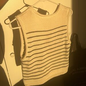 Zara knit striped sweater vest. Size medium